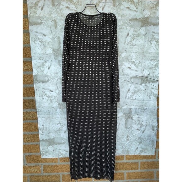 Gianni Bini
Tilly Rhinestone Mesh Crew Neck Long Sleeve Sheath Dress S/M - Picture 11 of 11